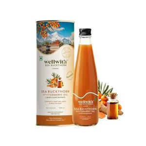 Sea buckthorn with Turmeric Curcumin Oil 300ml | Liquid Supplements | Makes Upto 50 Glass Juice