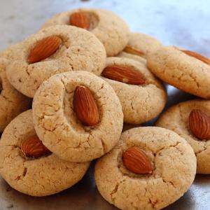 Homemade - Almond (Badam) Cookies, 210 gms