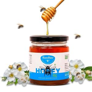 RAWBEE Honey (Multi Flora, 250gm) 100% Pure Unprocessed Raw Organic Natural Honey 250 gm NABL Tested